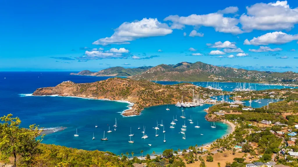 English Harbour Antigua coastal landscape Yacht Club