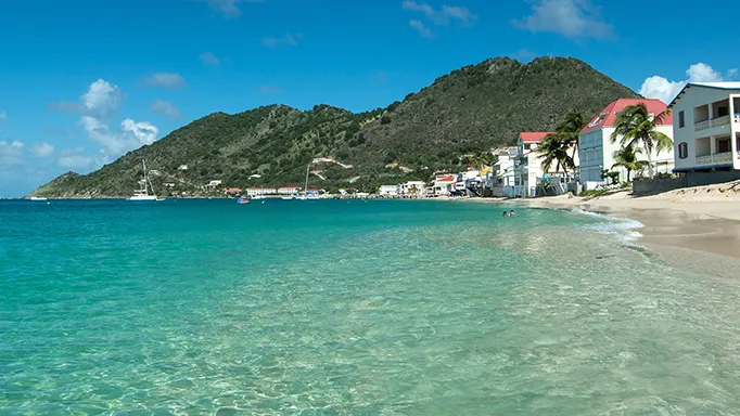 Grand Case beach Saint Martin French West Indies